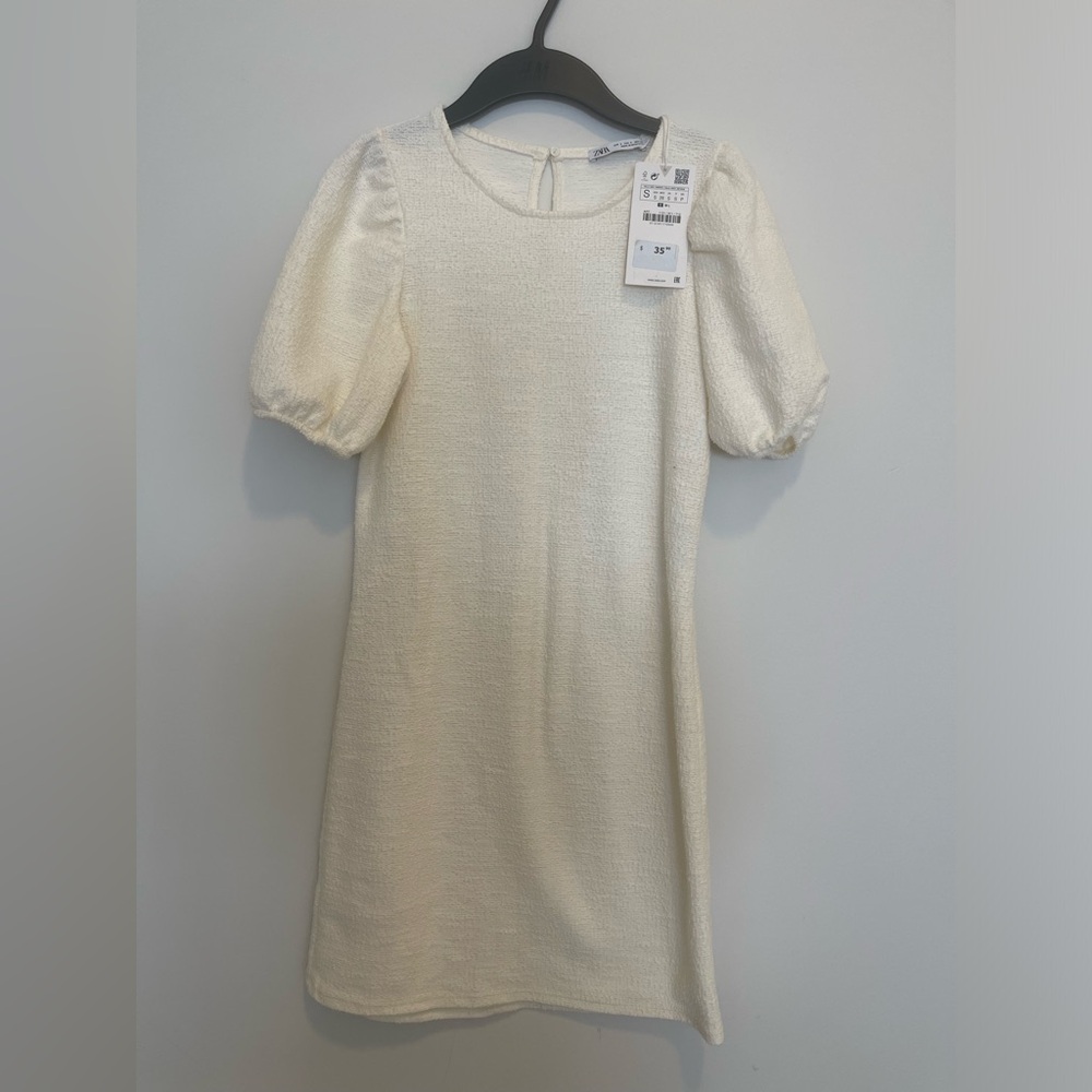 NWT- ZARA TEXTURED MATERIAL MINI DRESS SIZE S